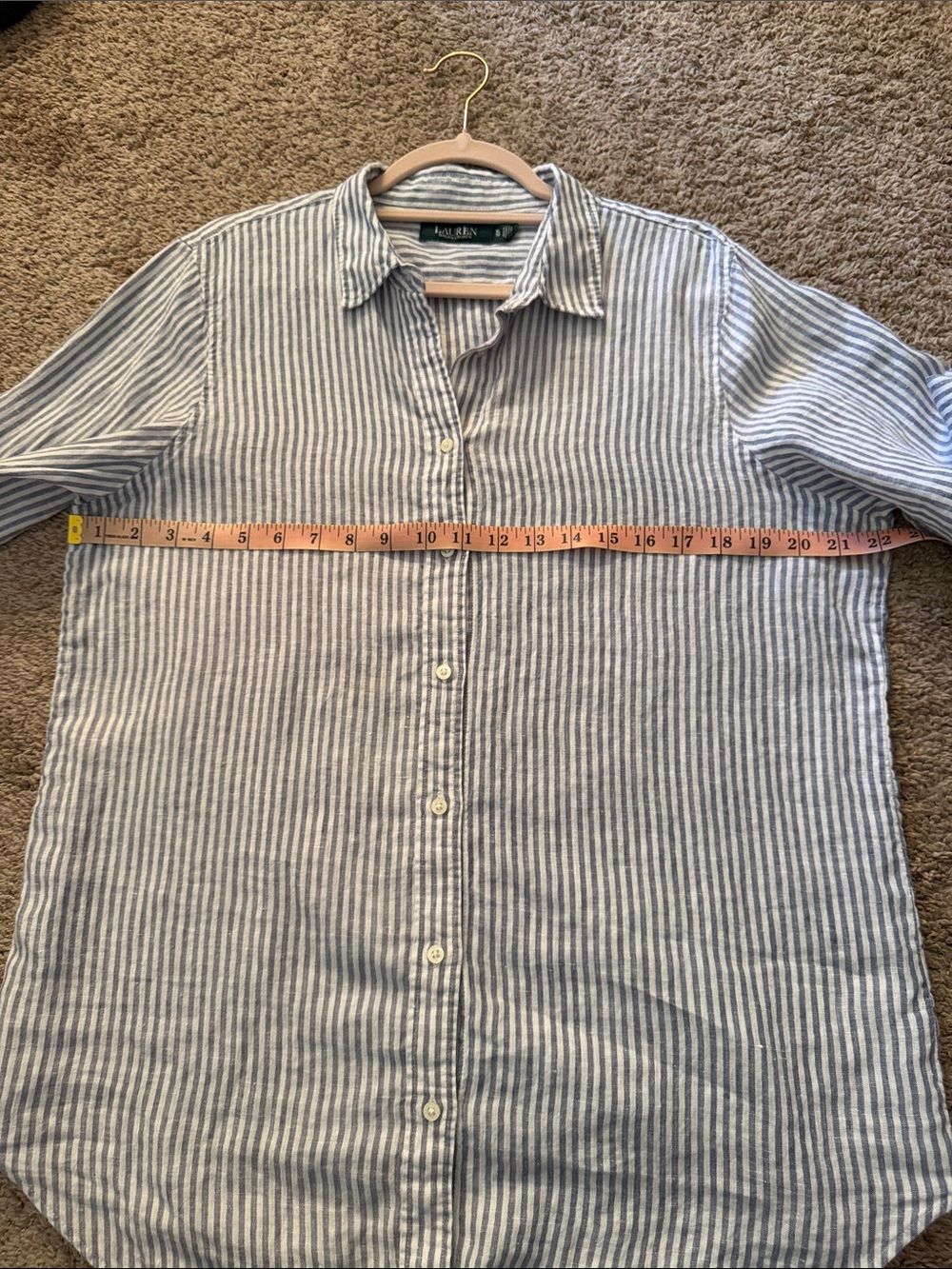 Lauren Ralph Lauren Linen Button down shirt. Size XL - Picture 6 of 7